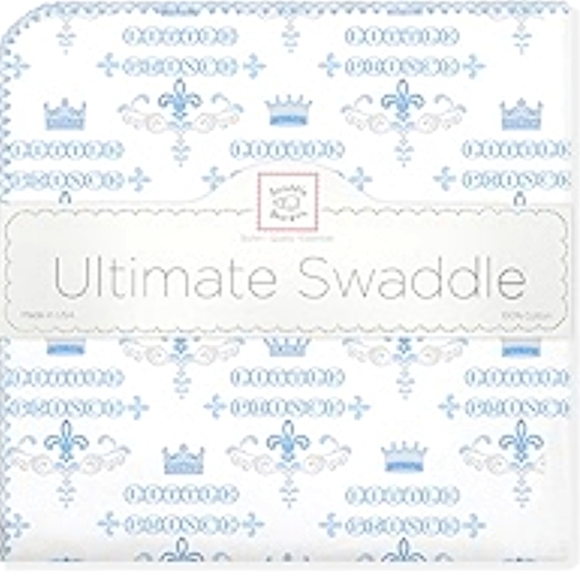 SwaddleDesigns Large Receiving Blanket Ultimate Swaddle Baby Boys Little Prince - Picture 1 of 5